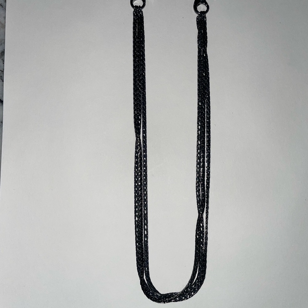 Like New Lia Sophia “Classified” Necklace (Hematite).